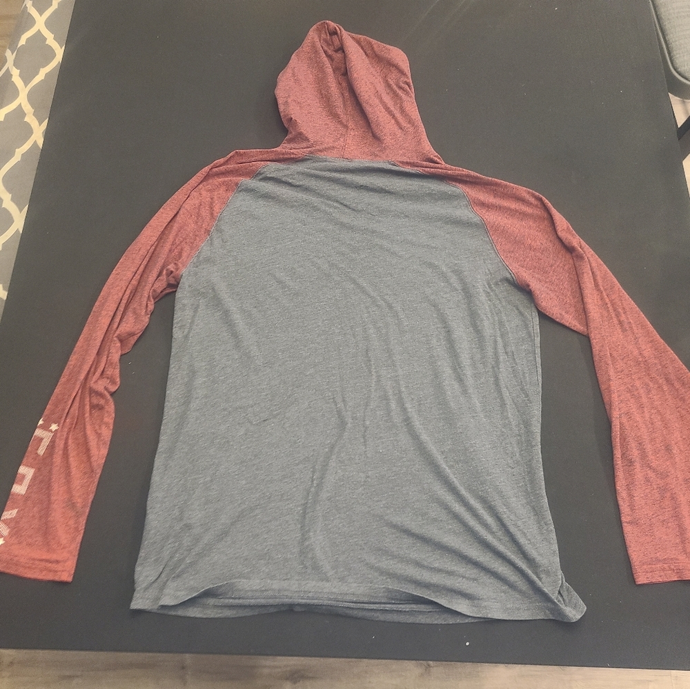 Fox Racing Red and Gray Logo Pullover Hoodie Men's XL - Cotton/Poly Blend - Picture 2 of 5